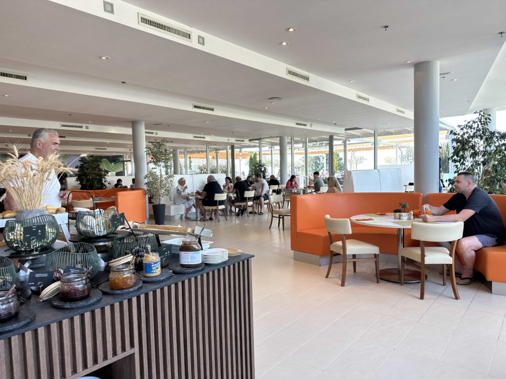 The Fig Leaf restaurant during breakfast time at the Radisson Blu, Split hotel