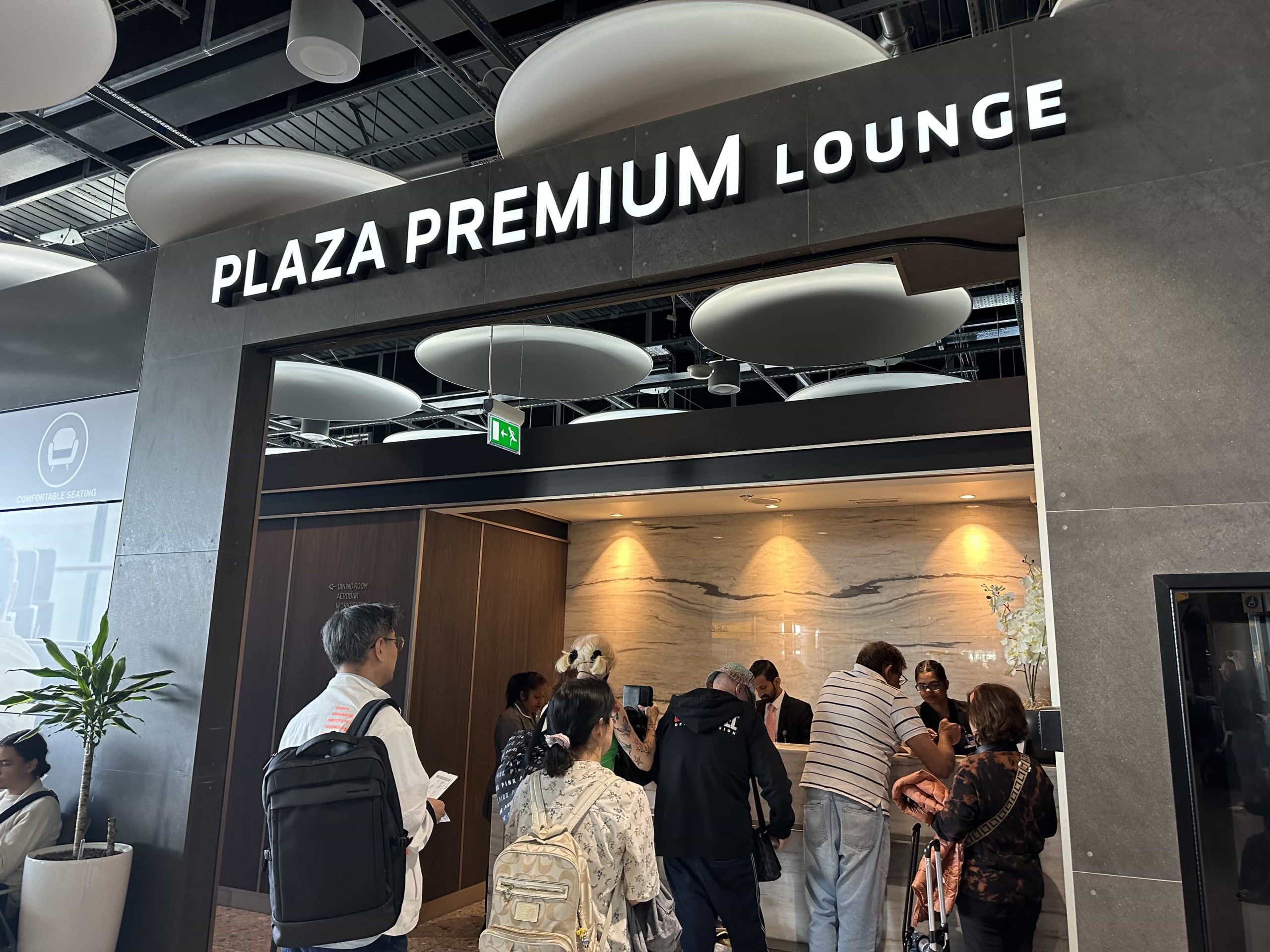 The entrance to Plaza Premium Lounge at Heathrow Terminal 5